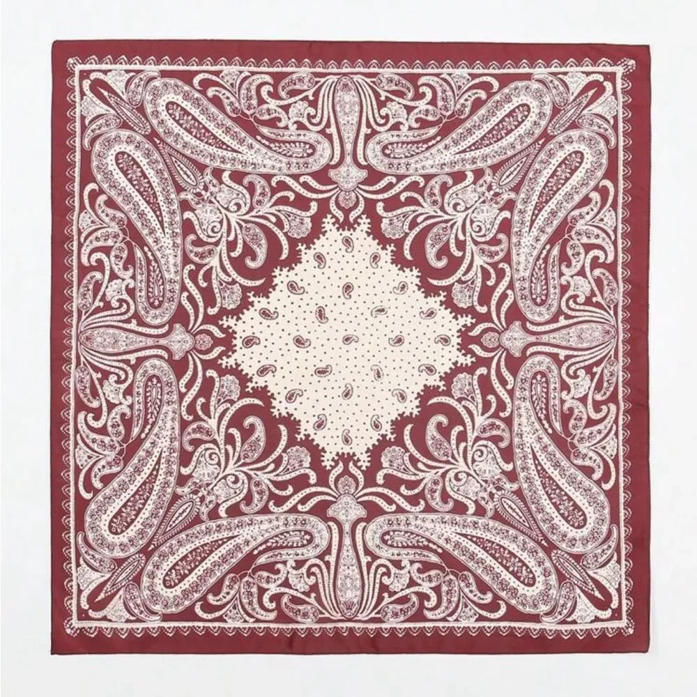 Red Paisley scarf P97